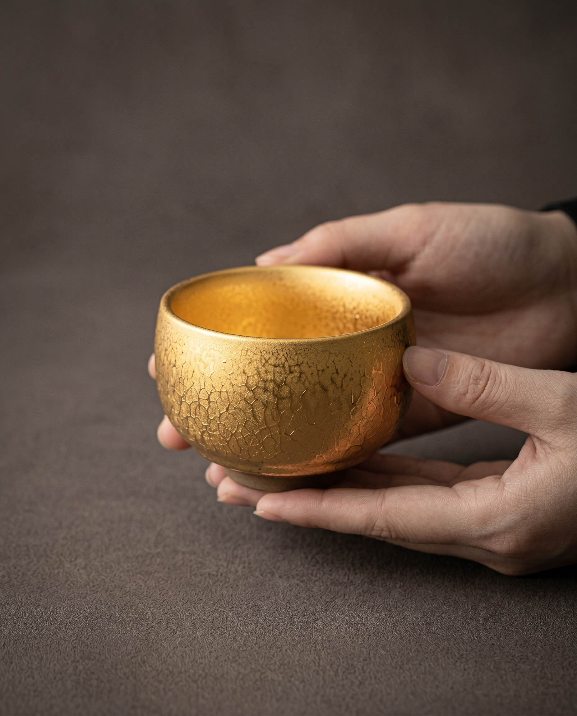 Imperial Gold Oil-Drop Zen JIAN ZHAN Cup (Set of 2) Gemini Generated Image 7p6svz7p6svz7p6s