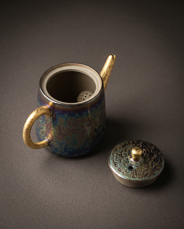 imperial peacock gilded teapot