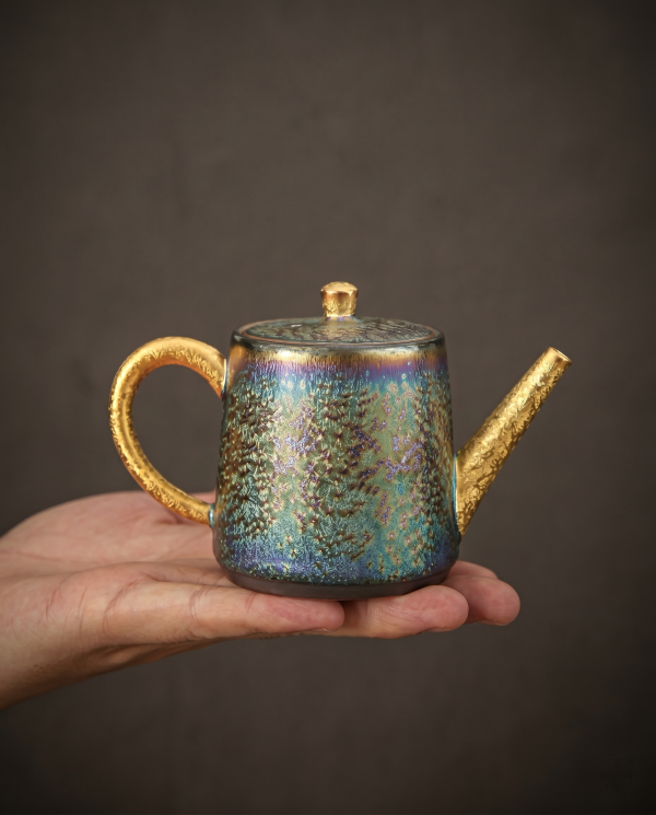 imperial peacock gilded teapot