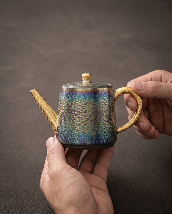 imperial peacock gilded teapot